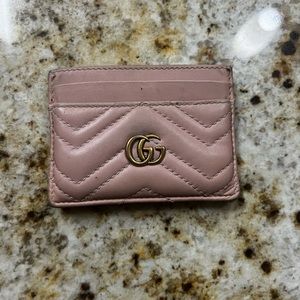 Real Gucci Card Holder Pink